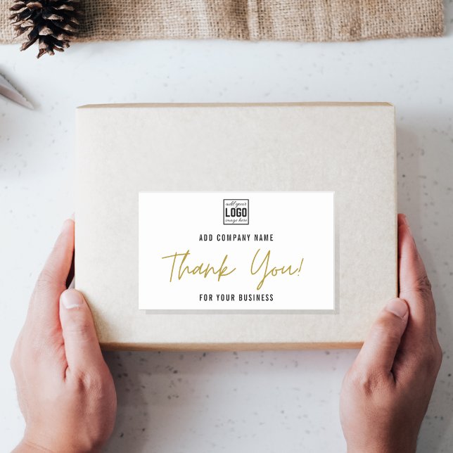 Add Your Logo Thank You For Your Business Sticker (Add Your Logo Thank You For Your Business Rectangular Sticker
)