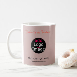 Add Your Logo Wedding Dusty Rose Hue Art   Coffee Mug