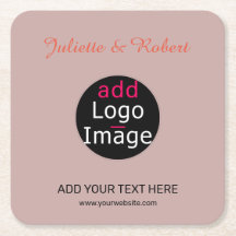 Add Your Logo Wedding Dusty Rose Hue Art