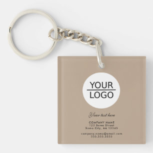 Add your Logo with a Custom Text Company Promotion Keychain