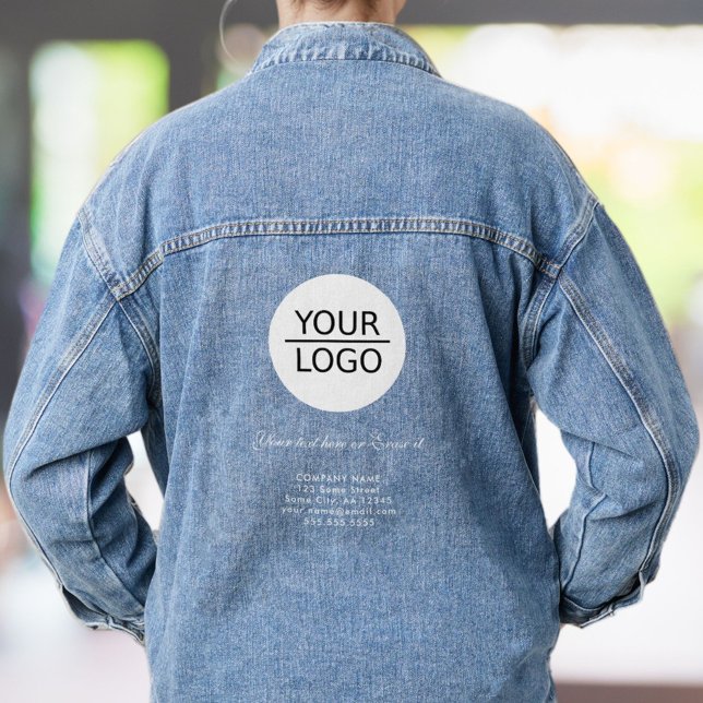 Add your Logo with Custom Text Company Promotional Denim Jacket (Creator Uploaded)