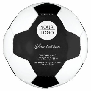 Add your Logo with Custom Text Company  Soccer Ball