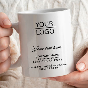 Add your Logo with Custom Text Promotion  Coffee Mug
