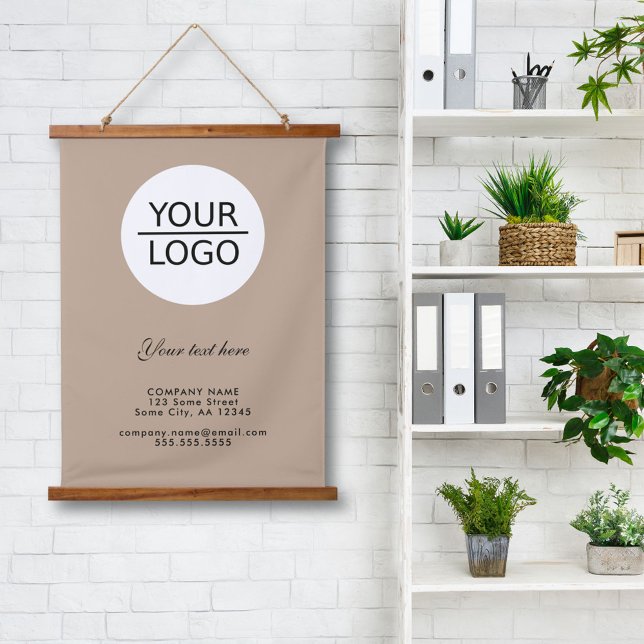 Add your Logo with Custom Text Promotion Hanging Tapestry (Creator Uploaded)