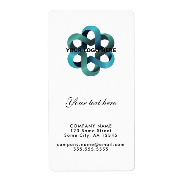 Add your Logo with Custom Text Promotion Label (Front)