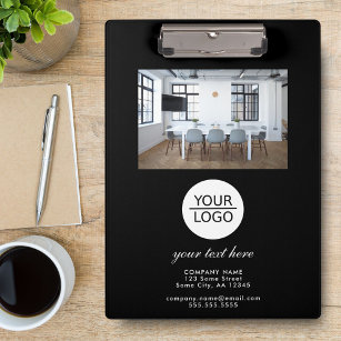 Add your Logo with Custom Text Promotion Photo Clipboard