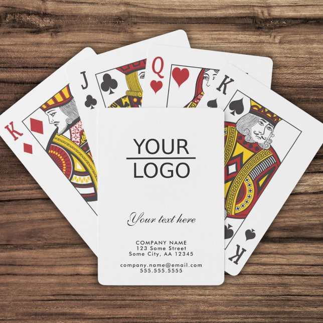 Add your Logo with Custom Text Promotion Playing Cards (Creator Uploaded)