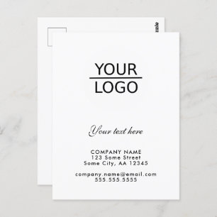 Add your Logo with Custom Text Promotion Postcard
