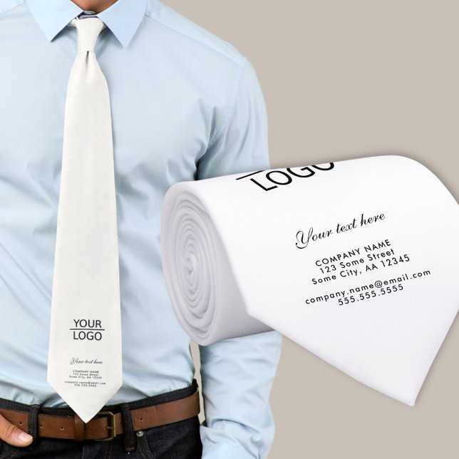Add your Logo with Custom Text Promotion  Tie (Creator Uploaded)