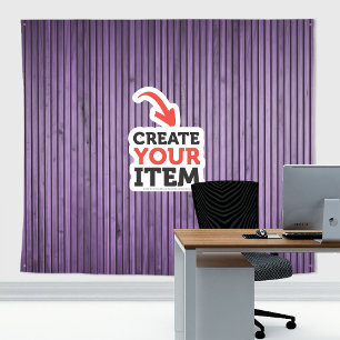 Add your logo Wood panels Zoom Backdrop Purple Tapestry