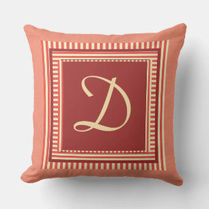 Add Your Monogram To Personalize  Salmon Outdoor P Pillow