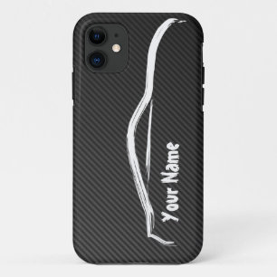 "add your name" 350z w/ Faux Carbon Fibre iPhone 11 Case