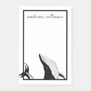 Add Your Name A Whale of a Tail Post-it Notes