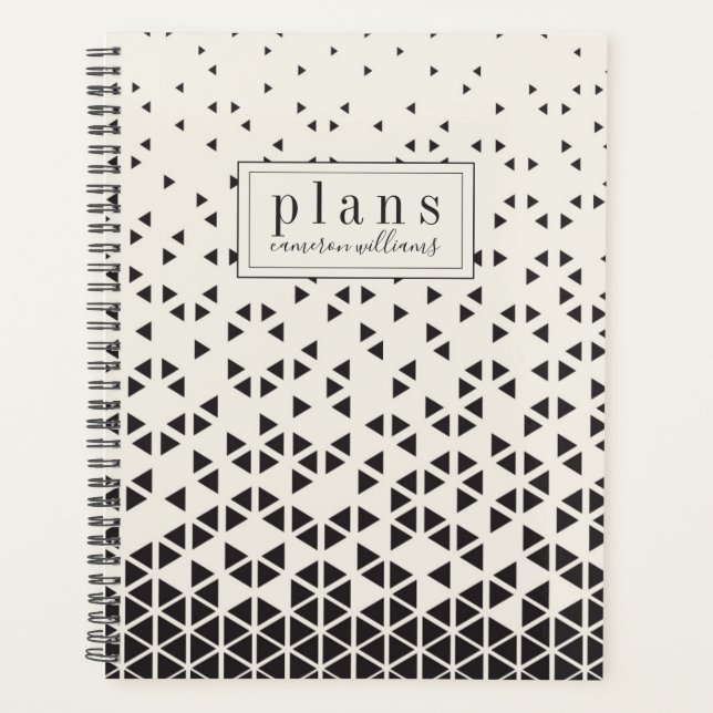 Add Your Name | Abstract Geometric Design Planner (Front)