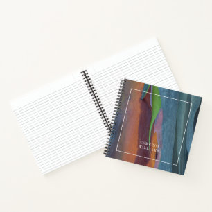 Add Your Name Abstract Of Rainbow Gum Tree Notebook