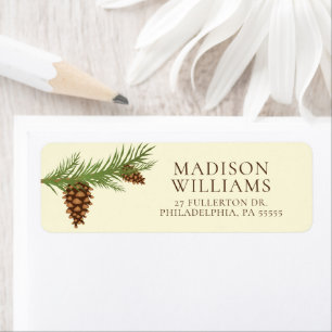 Add Your Name & Address Christmas Pine Cones