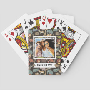 Add Your Name   African Animals Pattern Playing Cards