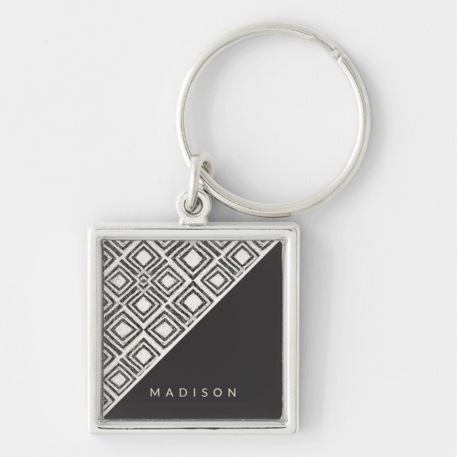 Add Your Name | African Wild Pattern Keychain (Front)