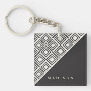 Add Your Name   African Wild Pattern Keychain