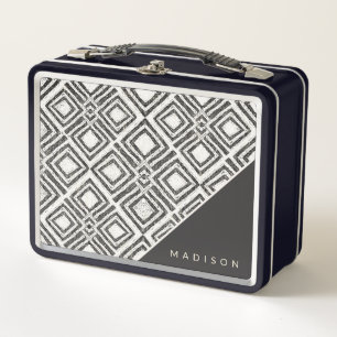 Add Your Name   African Wild Pattern Metal Lunch Box