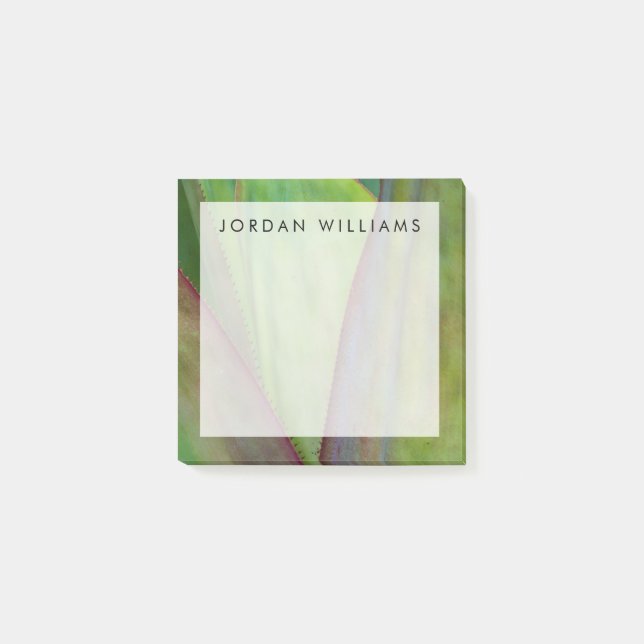 Add Your Name | Agave Plant Detail Post-it Notes (Front)