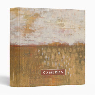 Add Your Name   Amber Horizon Abstract Print Binder