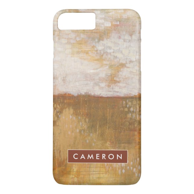 Add Your Name | Amber Horizon Abstract Print Case-Mate iPhone Case (Back)