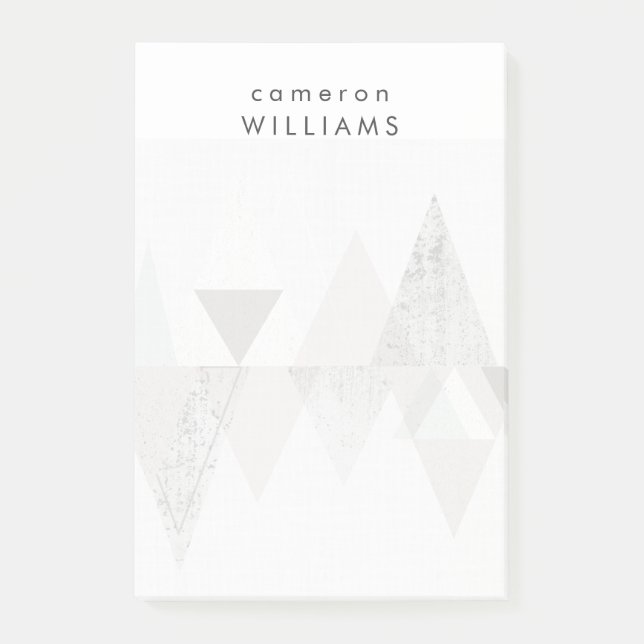 Add Your Name | Amuse II | Geometric Modern Post-it Notes (Front)