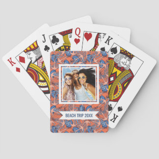 Add Your Name | Anchor And Jellyfish Pattern Playing Cards