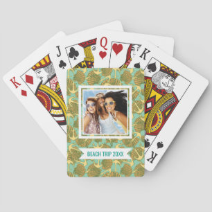 Add Your Name   Anchor And Shells In Vintage Style Playing Cards