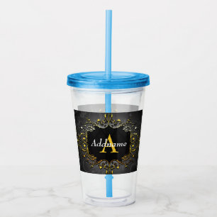 Add your name and initial acrylic tumbler