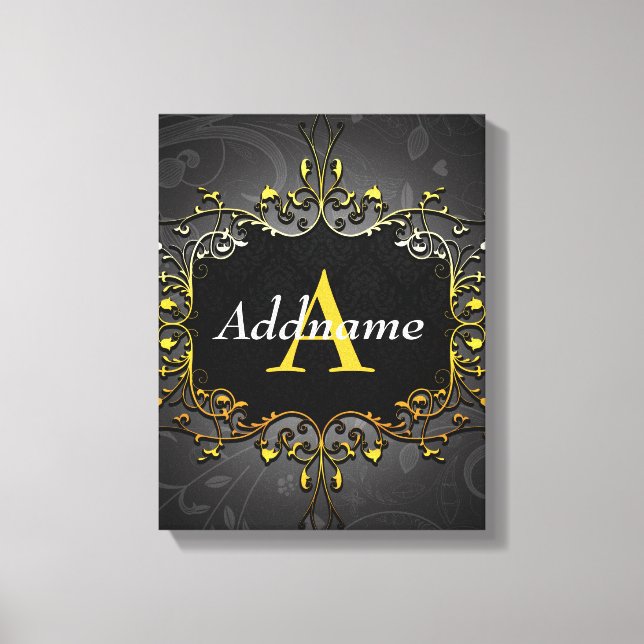 Add your name and initial canvas print (Front)
