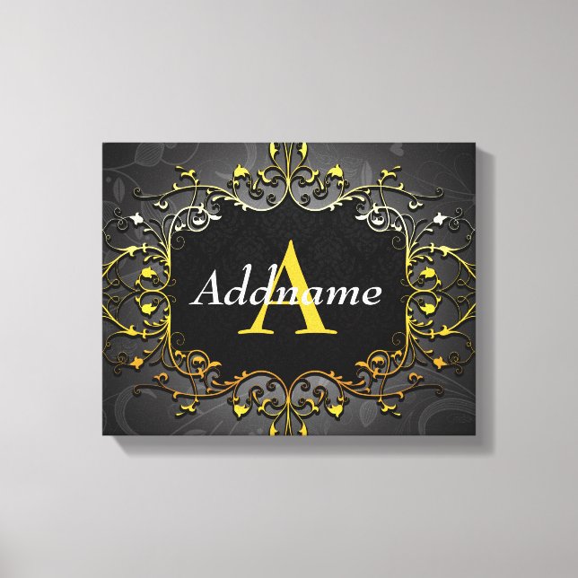 Add your name and initial canvas print (Front)