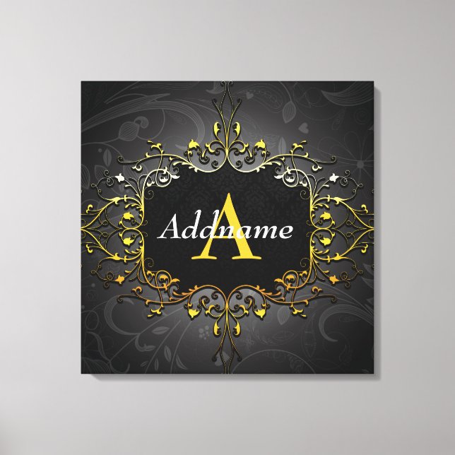 Add your name and initial canvas print (Front)