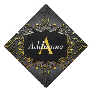 Add your name and initial graduation cap topper