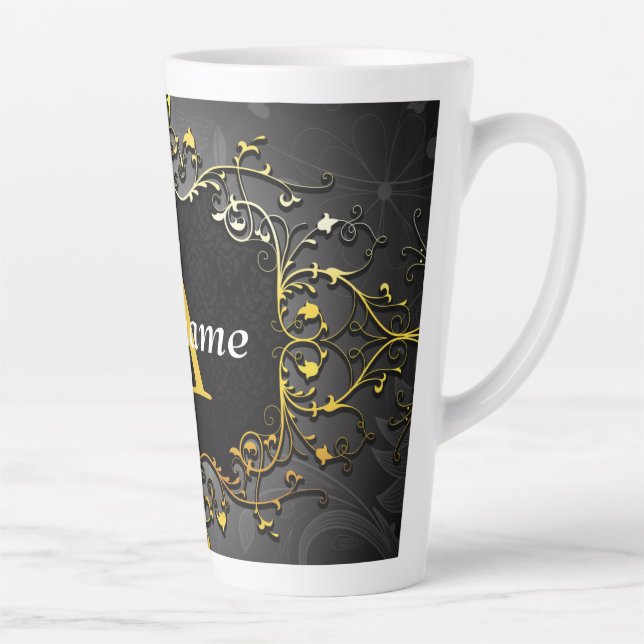 Add your name and initial latte mug (Right)