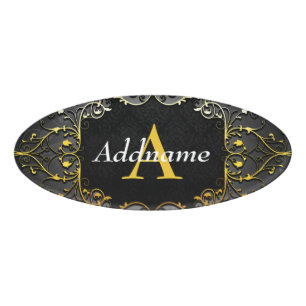 Add your name and initial name tag