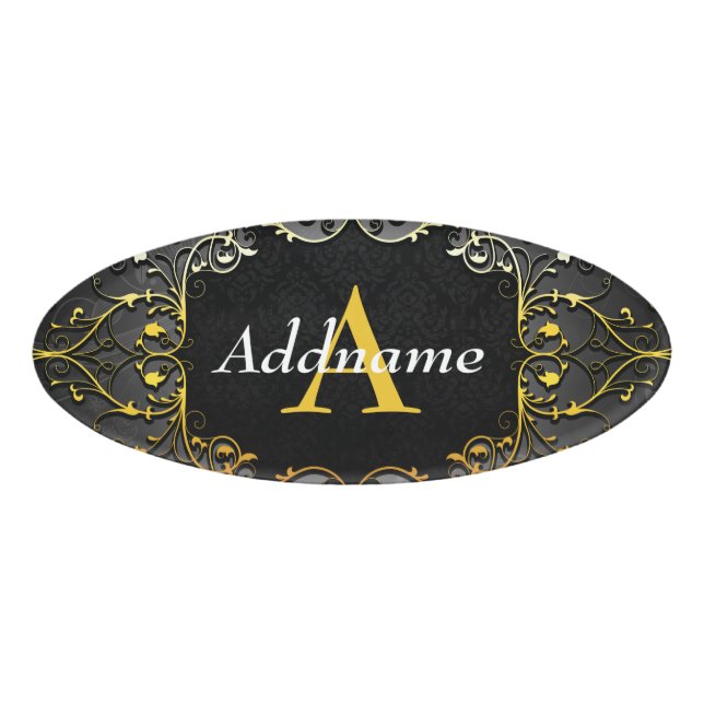 Add your name and initial name tag (Front)