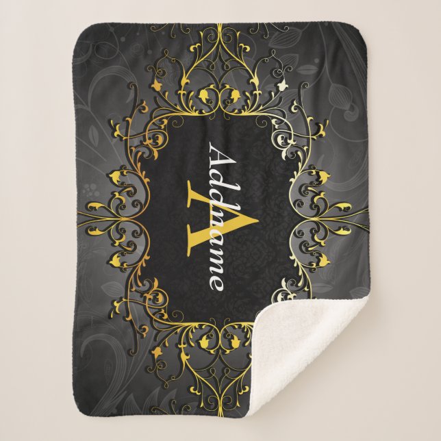 Add your name and initial sherpa blanket (Front)