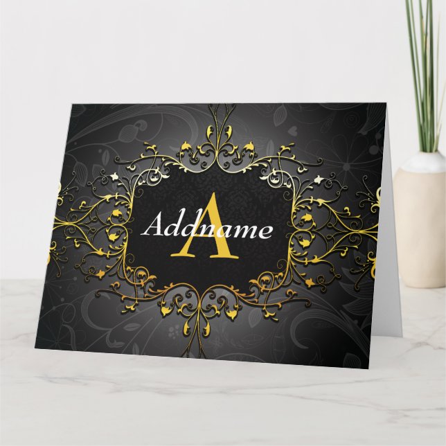 Add your name and initial thank you card (Front)