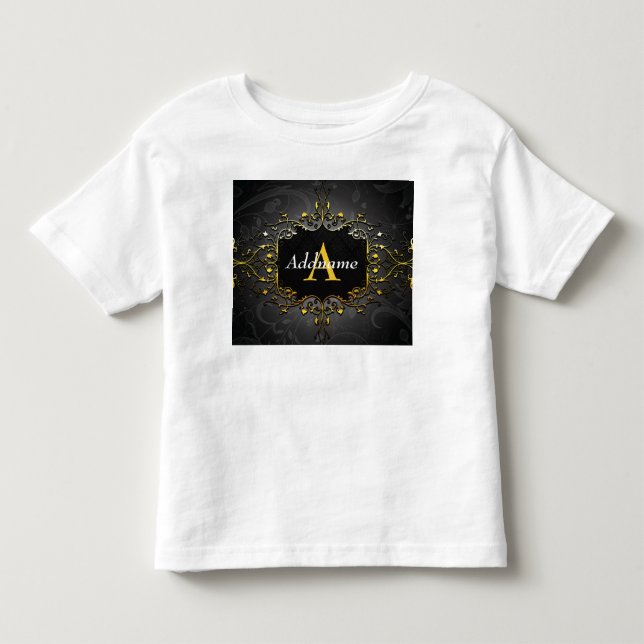Add your name and initial toddler t-shirt (Front)