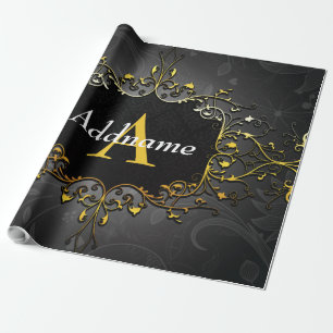 Add your name and initial wrapping paper