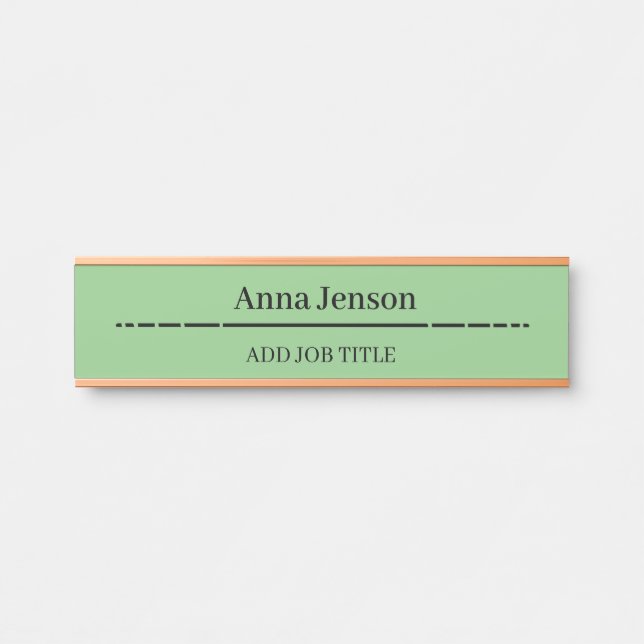 Add your name and job title to this Business Door Sign (Front)