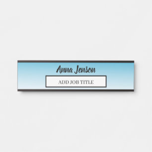 Add your name and job title to this Business Door Sign