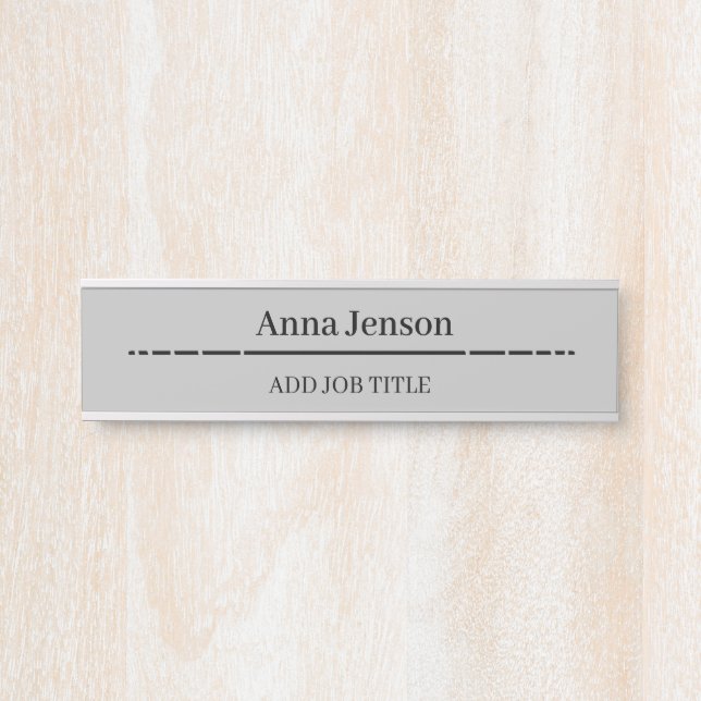 Add your name and job title to this Business Door Sign (Front)