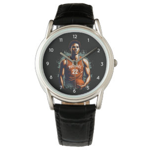 Add Your Name And Number basketball player Custom Watch