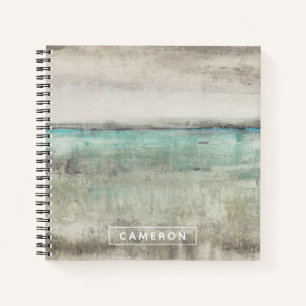Add Your Name   Aqua Horizon Notebook