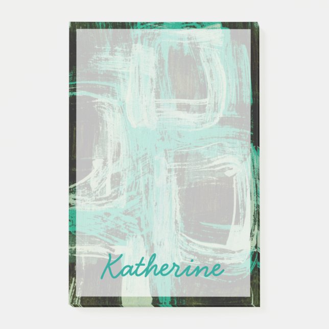 Add Your Name | Aquamarine Windows I Post-it Notes (Front)