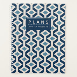 Add Your Name Atomic Era Inspired Geometric Planner
