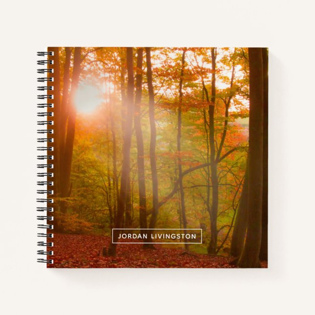 Add Your Name | Autumn Splendour Notebook (Front)